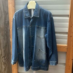 Men's GODBODY TECHNOLOGY denim distressed jacket (cel)